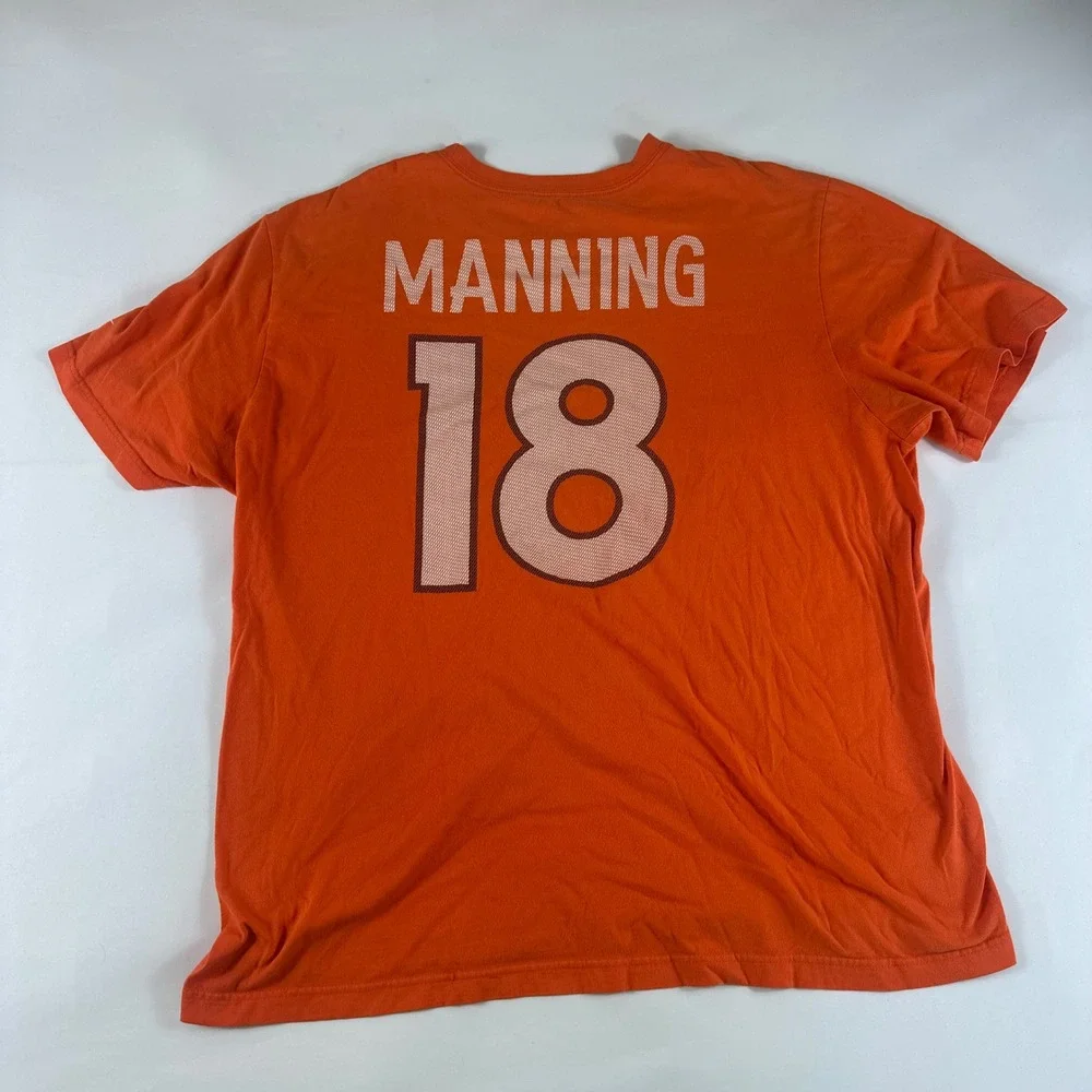 Nike Denver Broncos Peyton Manning 18 Super Bowl XLVIII Orange T‎ Shirt XXL